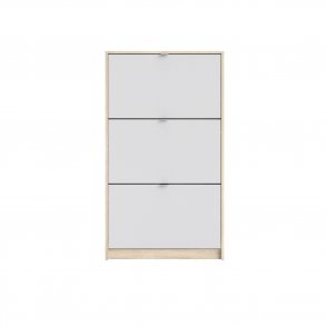 Shoes skoskab natur/ hvid tr, med 3 klaplger