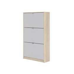 Shoes skoskab natur/ hvid tr, med 3 klaplger