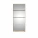 TVILUM Sko skoskap - natur/glass eikefiner/speilglass, m. 4 speilfoldedrer og 2 rom
