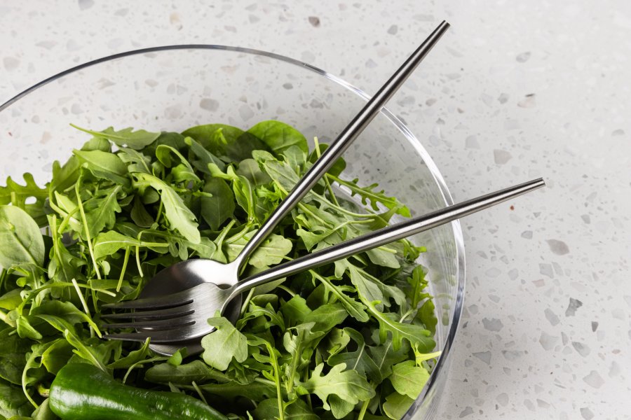 VENTURE DESIGN Active Salatbesteck - Silber Edelstahl (18+19cm)