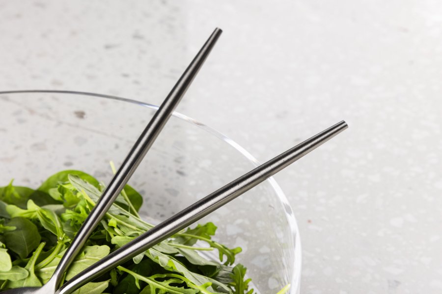 VENTURE DESIGN Active Salatbesteck - Silber Edelstahl (18+19cm)