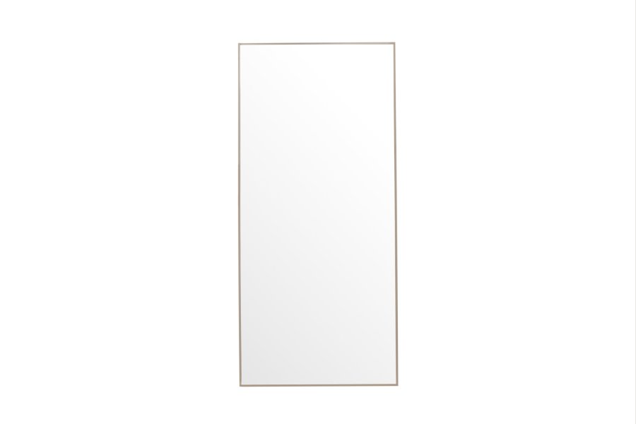 VENTURE DESIGN Orlando gulvspeil, rektangulrt - speilglass og beige aluminium (85x190)