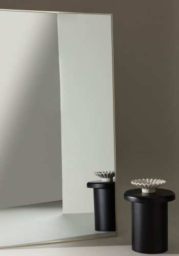 VENTURE DESIGN Orlando gulvspeil, rektangulrt - speilglass og beige aluminium (120x190)