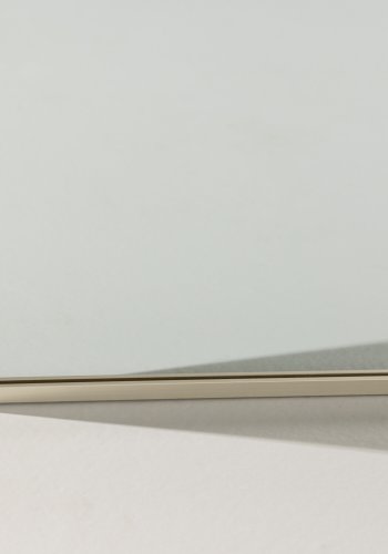 VENTURE DESIGN Orlando gulvspeil, rektangulrt - speilglass og beige aluminium (120x190)