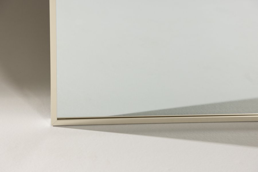 VENTURE DESIGN Orlando gulvspeil, rektangulrt - speilglass og beige aluminium (120x190)