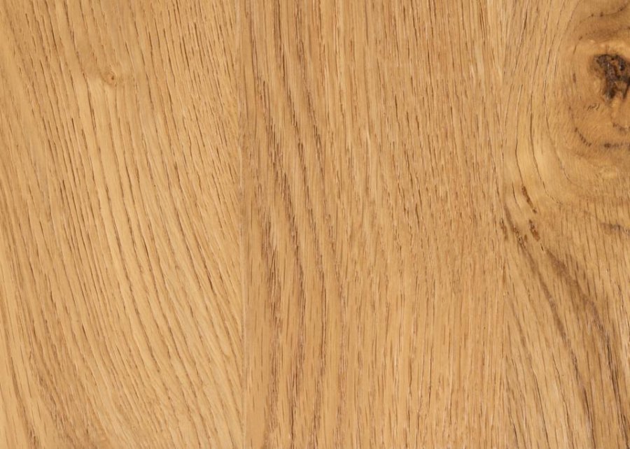 ACT NORDIC Peru Esstisch, rechteckig – natürliches Wildeichen-Melamin und schwarzer Stahl (120x80)