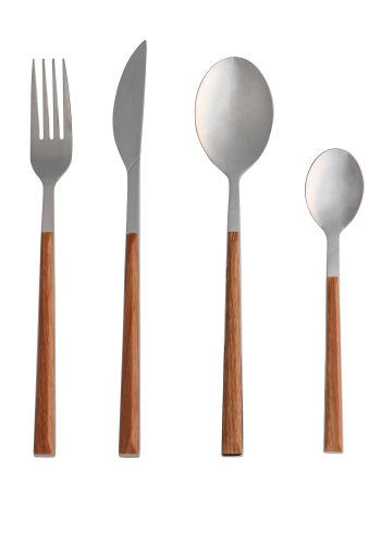 VENTURE DESIGN Jubilee bestikk - slv rustfritt stl og brun ABS (sett med 24)