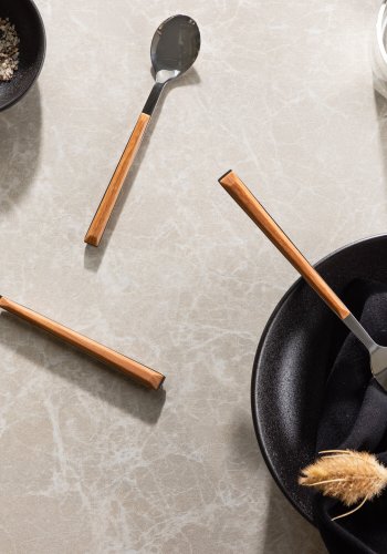 VENTURE DESIGN Jubilee bestikk - slv rustfritt stl og brun ABS (sett med 24)