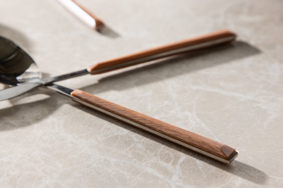 VENTURE DESIGN Jubilee bestikk - slv rustfritt stl og brun ABS (sett med 24)