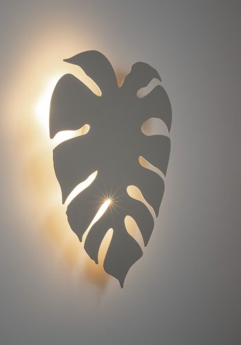 TK Monstera vegglampe - beige metall