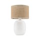 TK Melody bordlampe - naturlig jute og hvitt glass