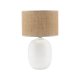TK Melody bordlampe - naturlig jute og hvitt glass