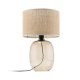 TK Melody bordlampe - naturlig jute og topasglass