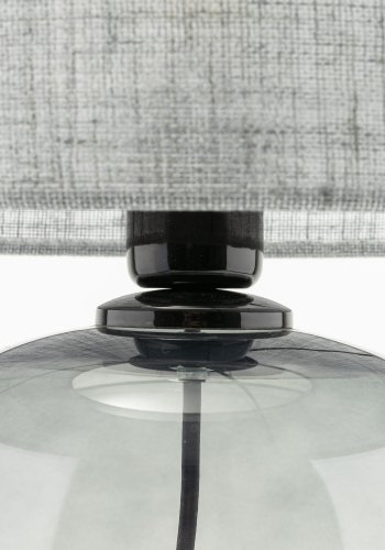 TK Melody bordlampe - grafittstoff og grafittglass