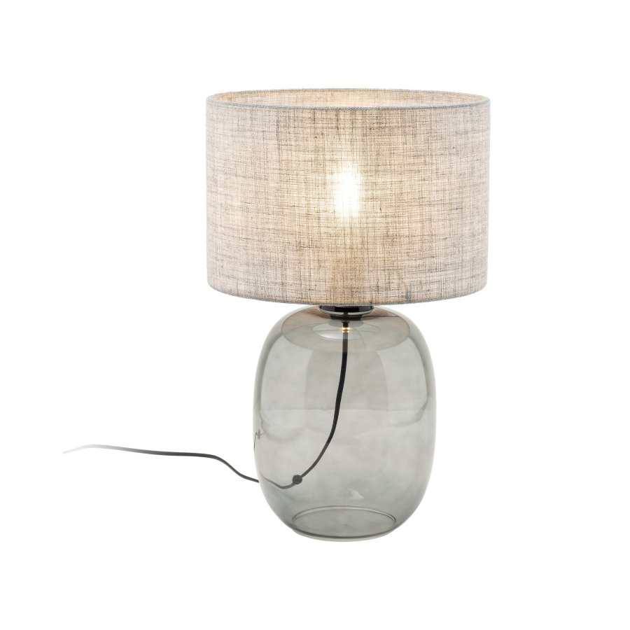 TK Melody bordlampe - grafittstoff og grafittglass