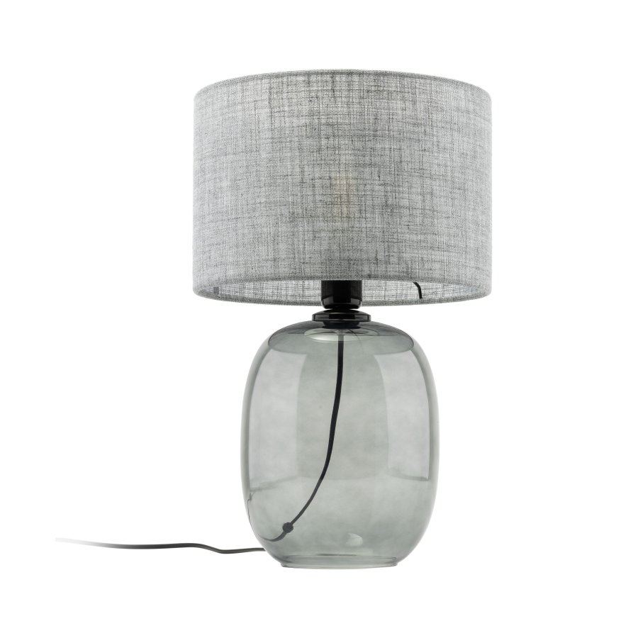 TK Melody bordlampe - grafittstoff og grafittglass