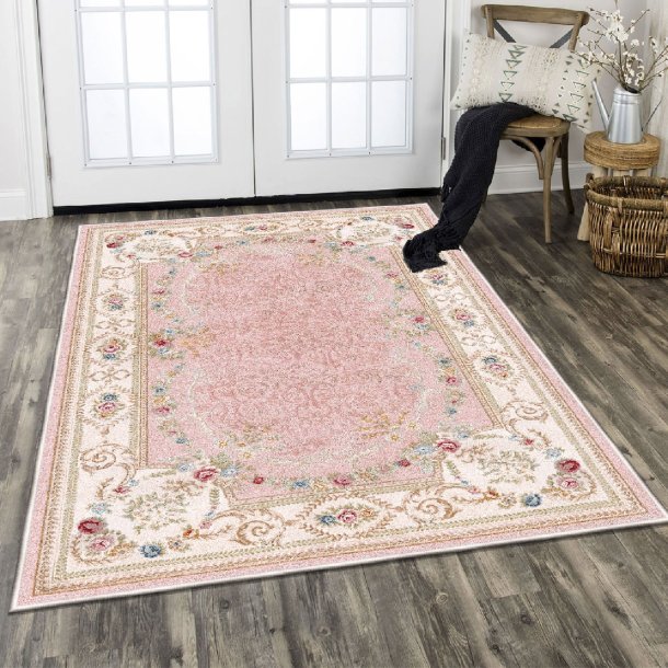 ELS1800 Hall gulvt�ppe, m. m�nster, rektangul�r - multifarvet fl�jl stof (80x150)