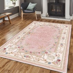 ELS1800 Hall gulvt�ppe, m. m�nster, rektangul�r - multifarvet fl�jl stof (80x150)