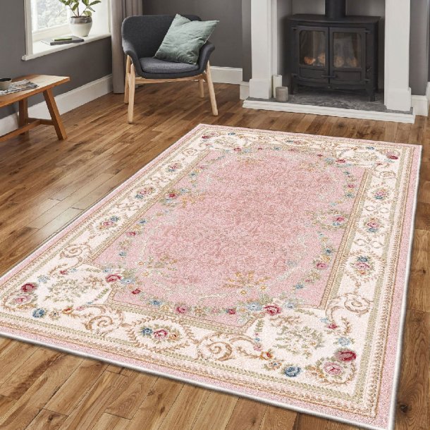 ELS1800 Hall gulvt�ppe, m. m�nster, rektangul�r - multifarvet fl�jl stof (80x150)