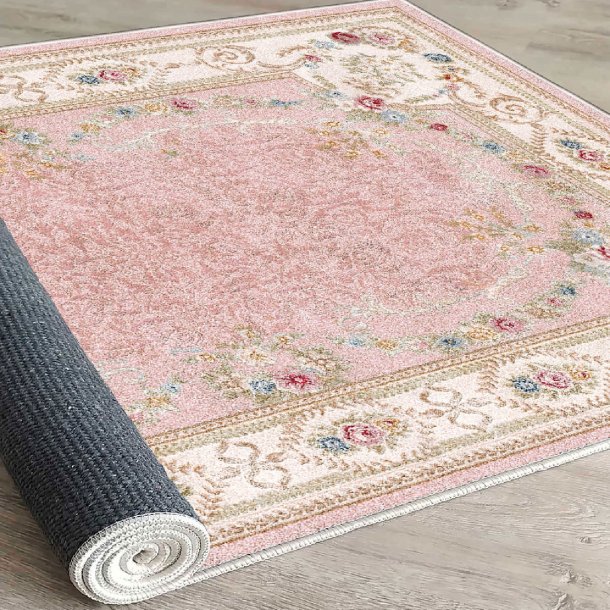 ELS1800 Hall gulvt�ppe, m. m�nster, rektangul�r - multifarvet fl�jl stof (80x150)