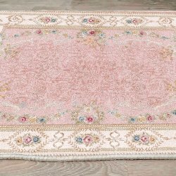 ELS1800 Hall gulvt�ppe, m. m�nster, rektangul�r - multifarvet fl�jl stof (80x150)