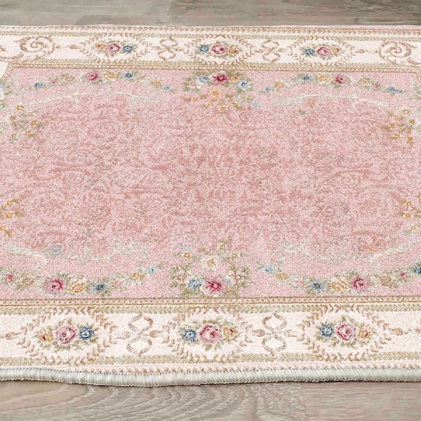 ELS1800 Hall gulvt�ppe, m. m�nster, rektangul�r - multifarvet fl�jl stof (80x150)
