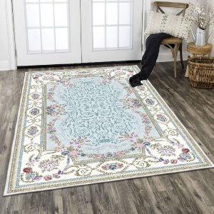 TEPPI ELS1800 teppe, m. mnster, rektangulrt - flerfarget flyelsstoff (160x230)