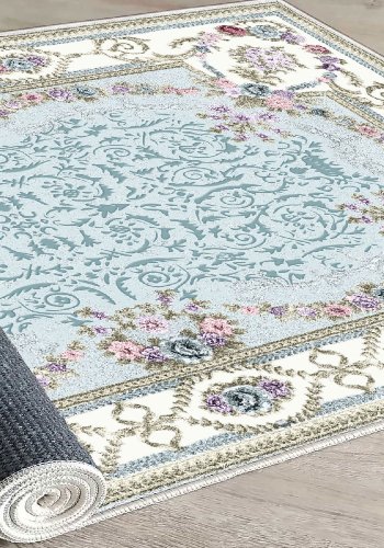 TEPPI ELS1800 gulvtppe, m. mnster, rektangulr - multifarvet fljl stof (160x230)