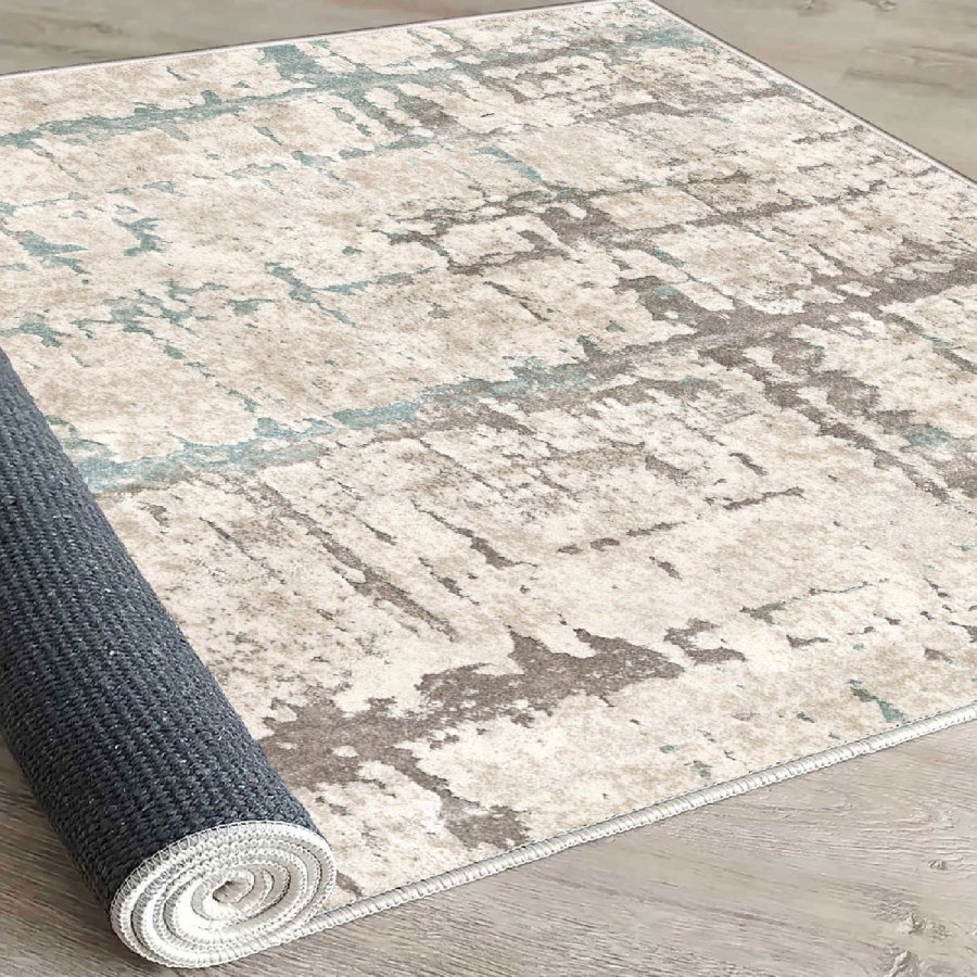 TEPPI ELS2078 gulvtppe, m. mnster, rektangulr - multifarvet fljl stof (160x230)