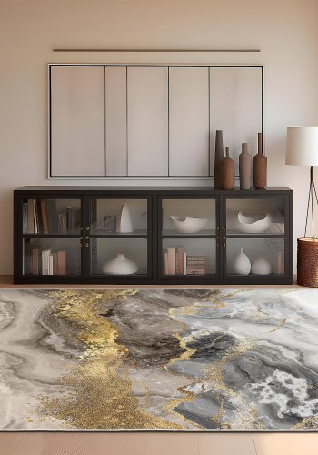 TEPPI Els2375 Hallmatta, rektangul�r - flerf�rgat sammetstyg (80x200)