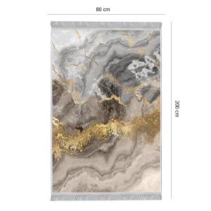 TEPPI Els2375 Hall-teppe, rektangulrt - flerfarget flyelsstoff (80x200)