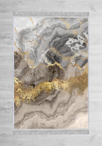 TEPPI ELS2375 gulvtppe, m. mnster, rektangulr - multifarvet fljl stof (140x220)