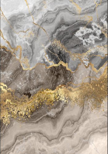 TEPPI ELS2375 gulvtppe, m. mnster, rektangulr - multifarvet fljl stof (140x220)