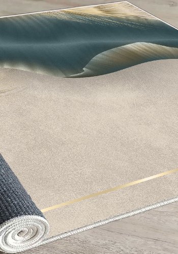 TEPPI ELS2435 gulvtppe, m. mnster, rektangulr - multifarvet fljl stof (140x220)