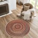TEPPI WOOPAMUK504 gulvtppe, m. mnster, rund - multifarvet bomuld/polyester (180)