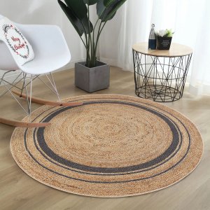 TEPPI WOOPAMUK510 teppe, rundt - naturlig bomull/polyester (120)