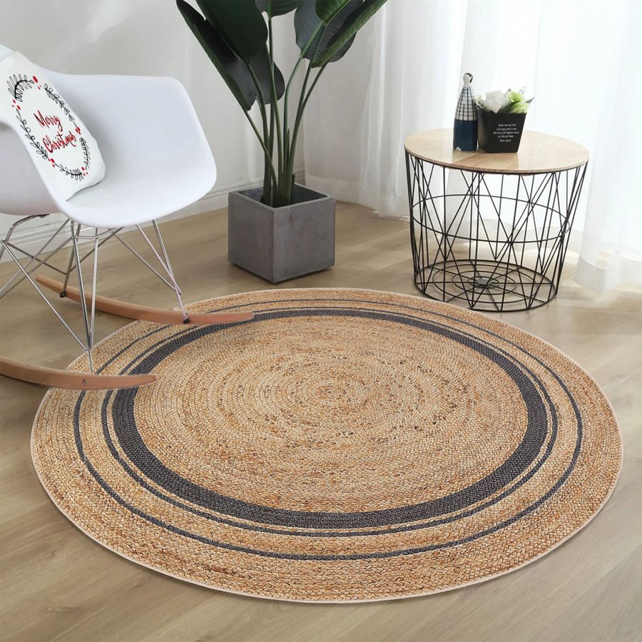 TEPPI WOOPAMUK510 teppe, rundt - naturlig bomull/polyester (120)