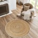 TEPPI WOOPAMUK521 gulvtppe, rund - natur bomuld/polyester (140)