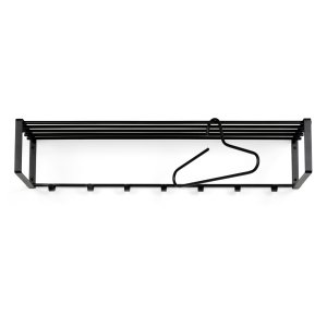 SPINDER DESIGN Rex 2 XL hattehylde, m. 7 knager - sort stl (B:100)