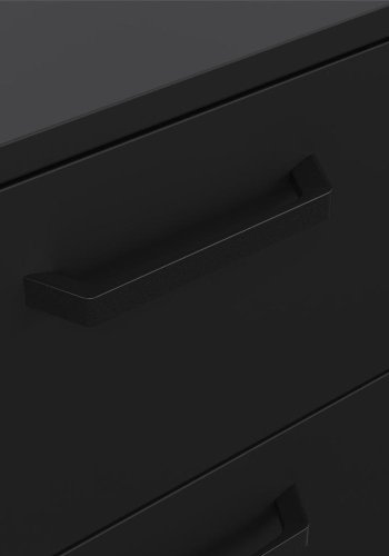TVILUM Dana Kommode med 4 skuffer, Matt Black, 98,7 x 39,8 x 95,8 cm