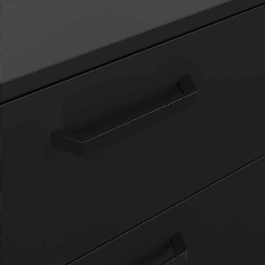TVILUM Dana Kommode med 4 skuffer, Matt Black, 98,7 x 39,8 x 95,8 cm