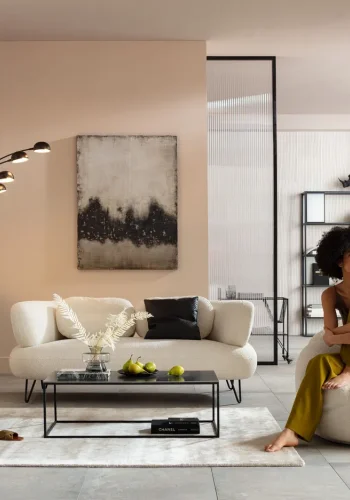 KARE DESIGN Peppo White 2 pers. sofa - hvid polyester og stl