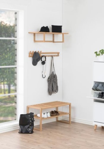 ACT NORDIC Mitra Schuhschrank - wei�es Holz, mit 3 T�ren