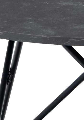ACT NORDIC Wyre sofabord, rund - sort Izmir melamin og sort stl (80)