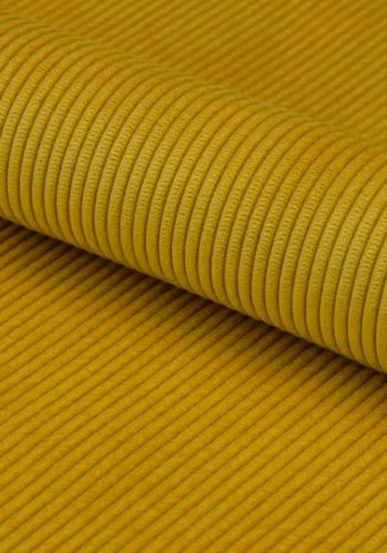 ACT NORDIC Eris Esszimmerstuhl - gelber Stoff und schwarzes Metall