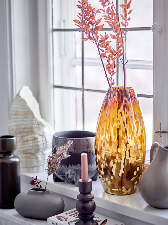 BLOOMINGVILLE Daraz Vase, Braun, Glas