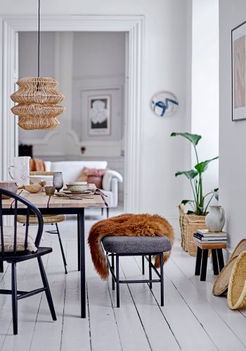 BLOOMINGVILLE Ozcar Wanddekoration, Blau, Steingut H: 5cm, D: 30cm