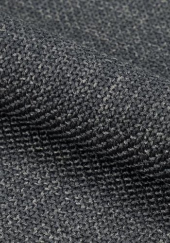 ACT NORDIC Brenda Esszimmerstuhl, mit Armlehnen und Drehfunktion - dunkelgrauer Stoff und schwarzes Metall