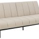 ACT NORDIC Caix sovesofa, m click & clack, delt ryggsttte, smmer - beige stoff og sort stl (198x95)