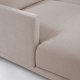 KAVE HOME Galene 3-manns sofa, med venstre sjeselong - beige resirkulerte fibre og jern